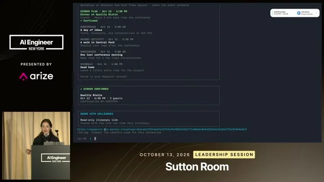 Recording frame at 11:25: Sam gets an itinerary without completing a signup form