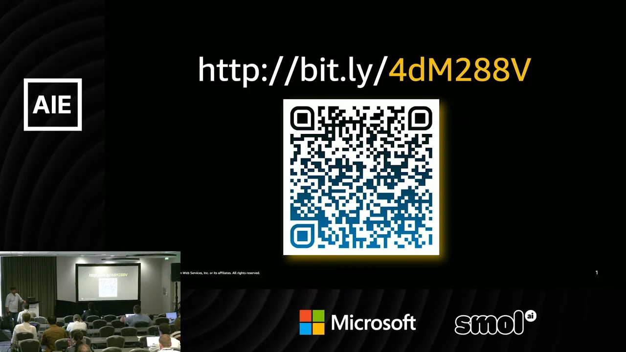 Slide showing http://bit.ly/4dM288V above a large QR code.