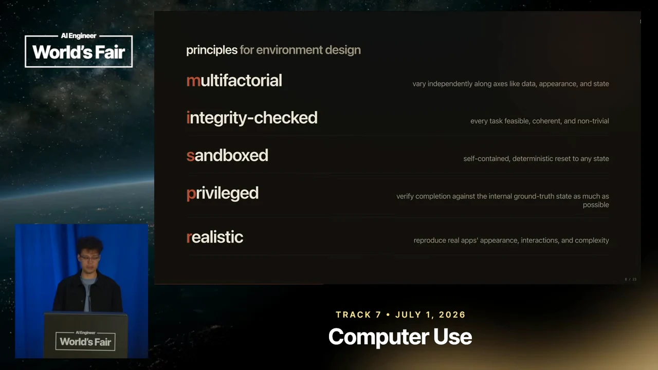 Slide listing multifactorial, integrity-checked, sandboxed, privileged, and realistic, with a short explanation beside each principle.