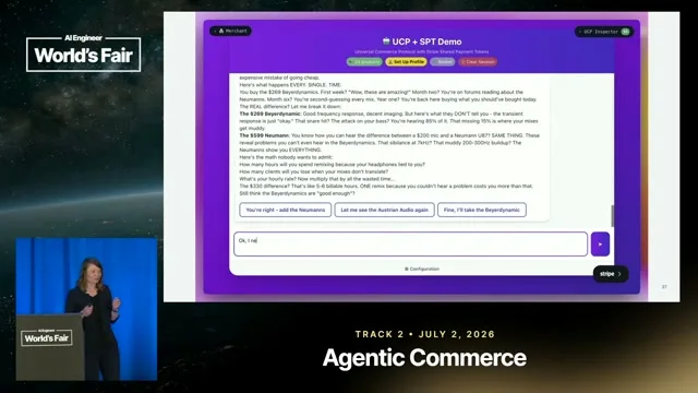 Selected presentation frame from Teaching agents to pay — Anna Spysz, Stripe at 584 seconds