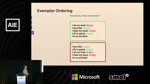 Changing exemplar order changes the prompt presented to the model.
