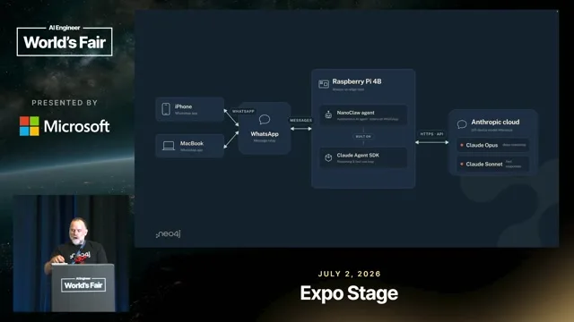 Recording frame at 9:20: A small runtime with a cloud brain