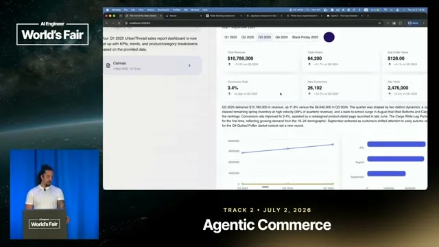 Selected presentation frame from The End of the Static Screen: Architecting Intent-Driven UX — Gus Iwanaga, commercetools at 476 seconds
