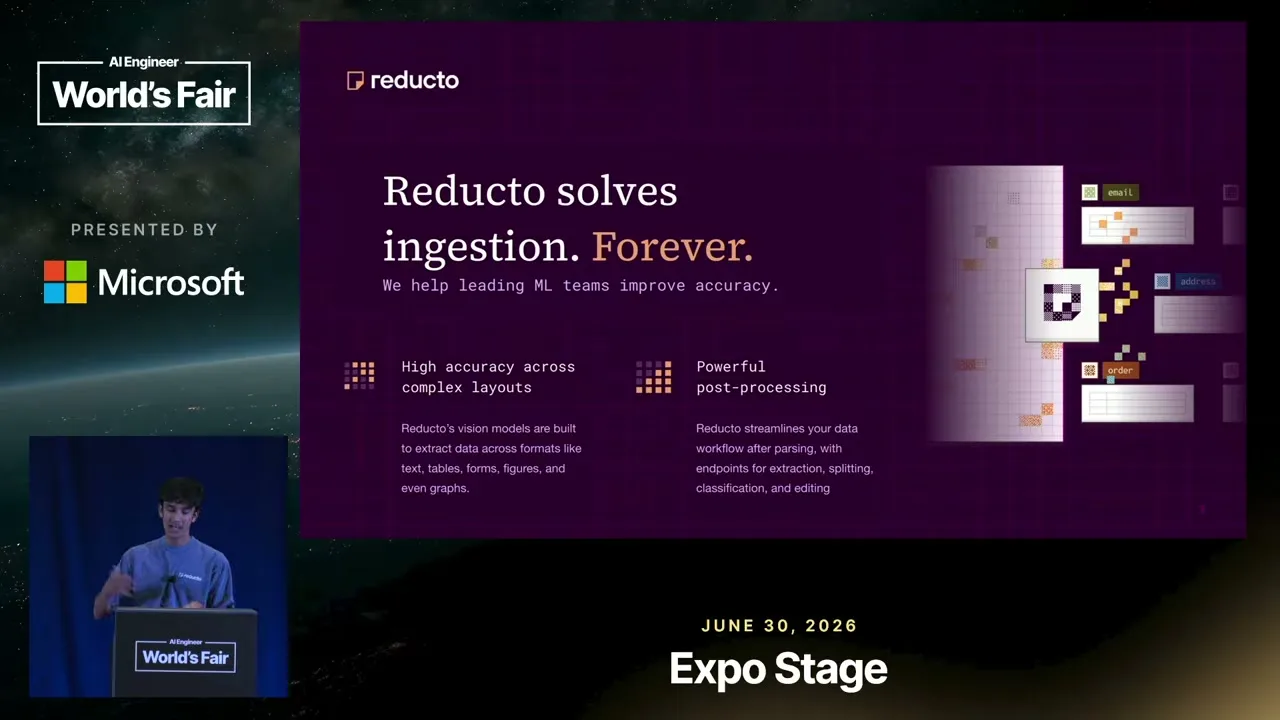 Selected presentation frame from Why We Deleted Our MCP Server and Rebuilt It — Abhi Arya, Reducto at 90 seconds