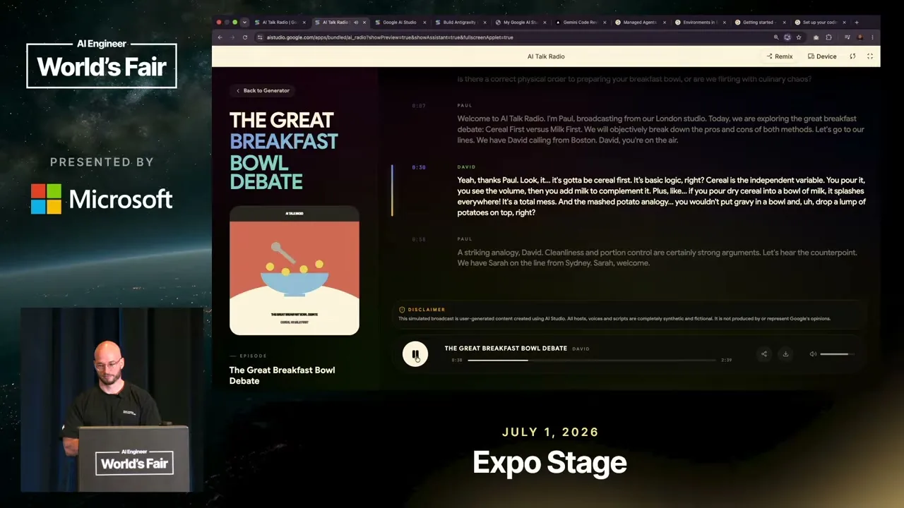 Selected presentation frame from Why AI Agents Should Have Their Own Sandbox — Philipp Schmid, Google DeepMind at 921 seconds