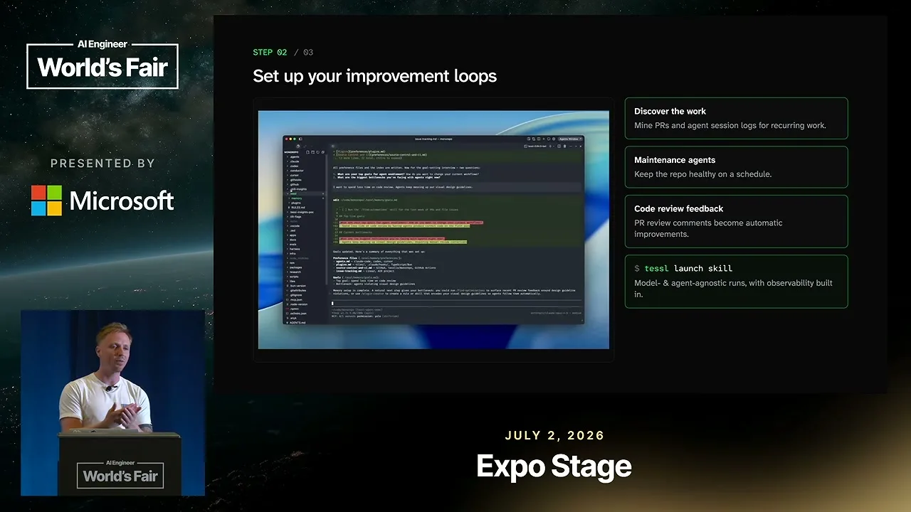 Selected presentation frame from Harness Engineering: How to Build a Software Factory — Dru Knox, Tessl at 1089 seconds