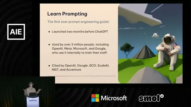Schulhoff introduces the Learn Prompting education project.