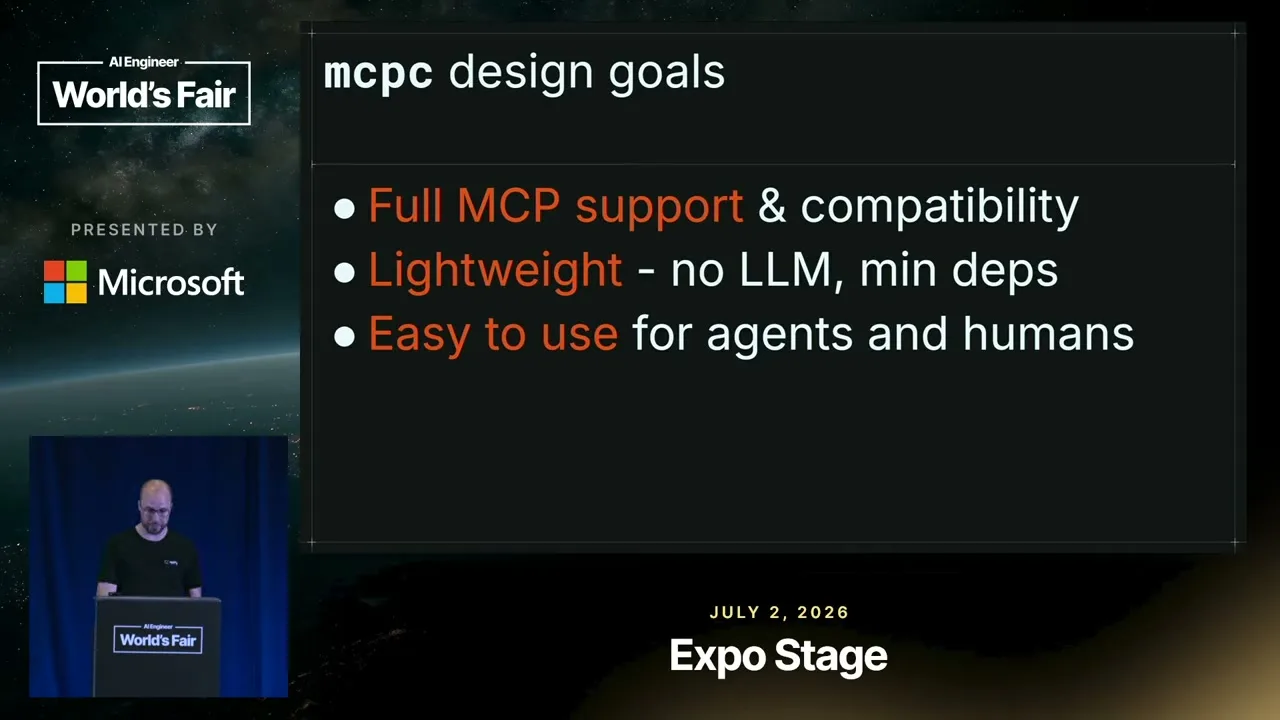 Selected presentation frame from MCP Doesn't Suck. Your Agent Does. — Jan Čurn, Apify at 705 seconds