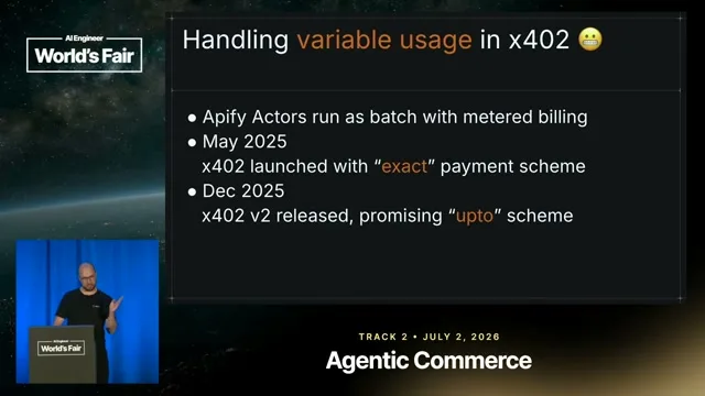 Selected presentation frame from x402 isn’t good (yet) — Jan Curn, Apify at 786 seconds