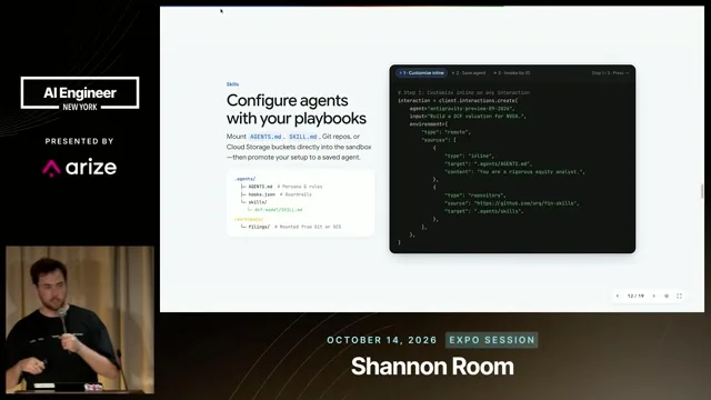 AGENTS.md, skills and a repository provide instructions and working material for a managed agent.