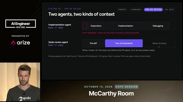 Recording frame at 7:10: Give the reviewer its own context and judgment