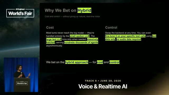 Selected presentation frame from Your Voice Agent is Just a Walkie Talkie — Neil Zeghidour, Gradium at 1073 seconds