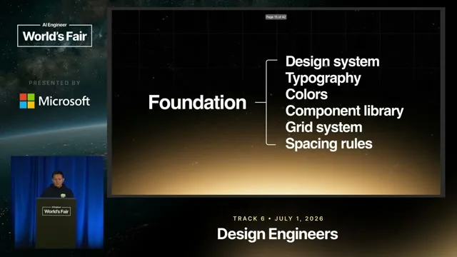 Selected presentation frame from One Designer + AI. Hundreds of Deliverables. — Vincent Wendy, AI Engineer at 302 seconds