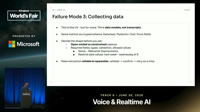 Selected presentation frame from 5 Voice Agent Failure Modes You'll Hit in Week One — Venky B, Plivo at 1261 seconds