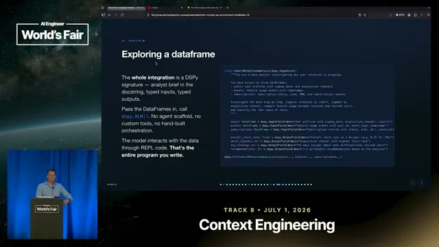 Selected presentation frame from It’s Tokens All The Way Down: How RLMs are Different — Kevin Madura, AlixPartners at 748 seconds