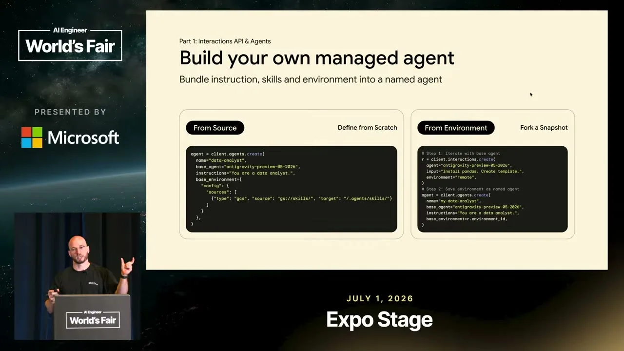 Selected presentation frame from Why AI Agents Should Have Their Own Sandbox — Philipp Schmid, Google DeepMind at 708 seconds