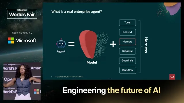 Selected presentation frame from No Memory, No Harness: Why the Database Is the Last Line of Defense — Kay Malcolm, Oracle at 412 seconds