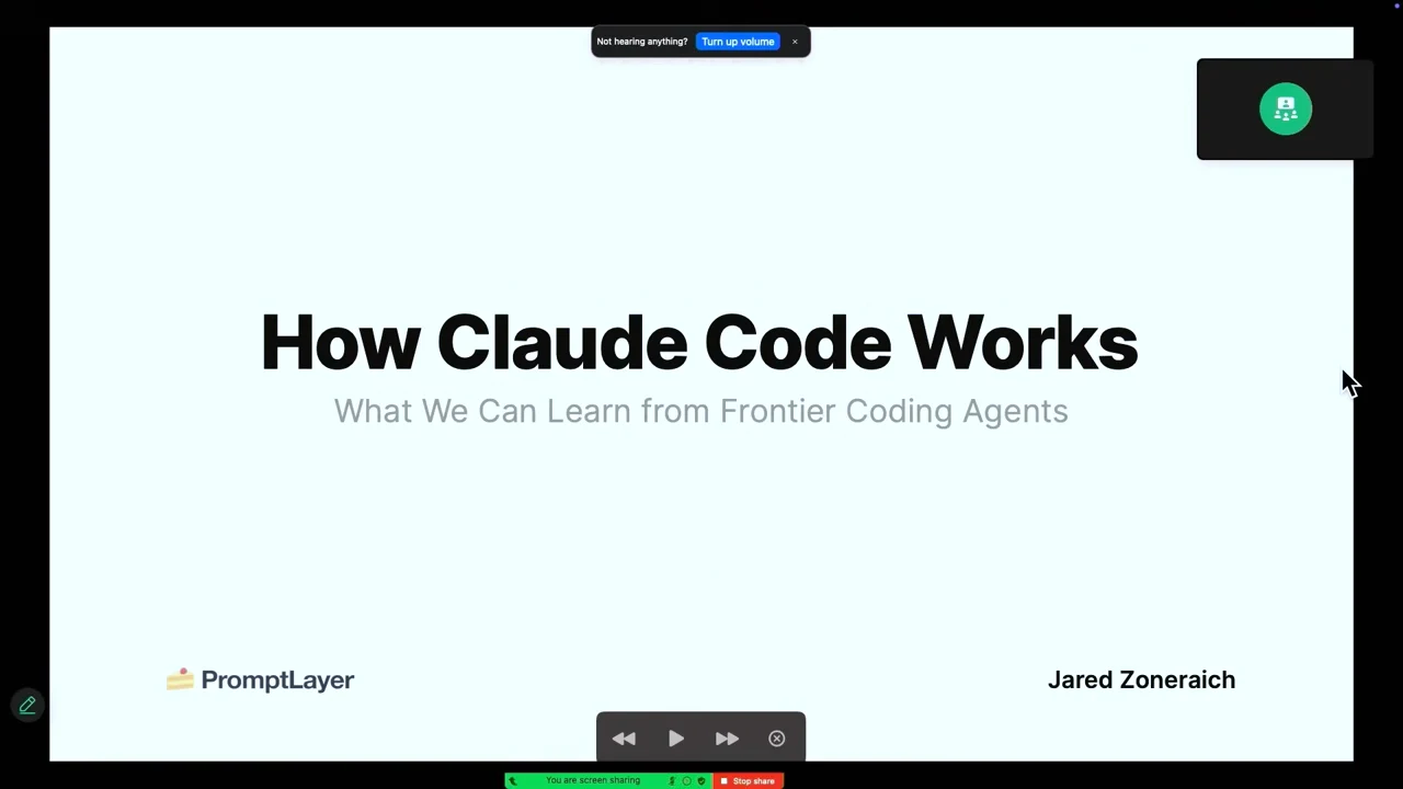 Title slide with PromptLayer branding and Jared Zoneraich’s name.
