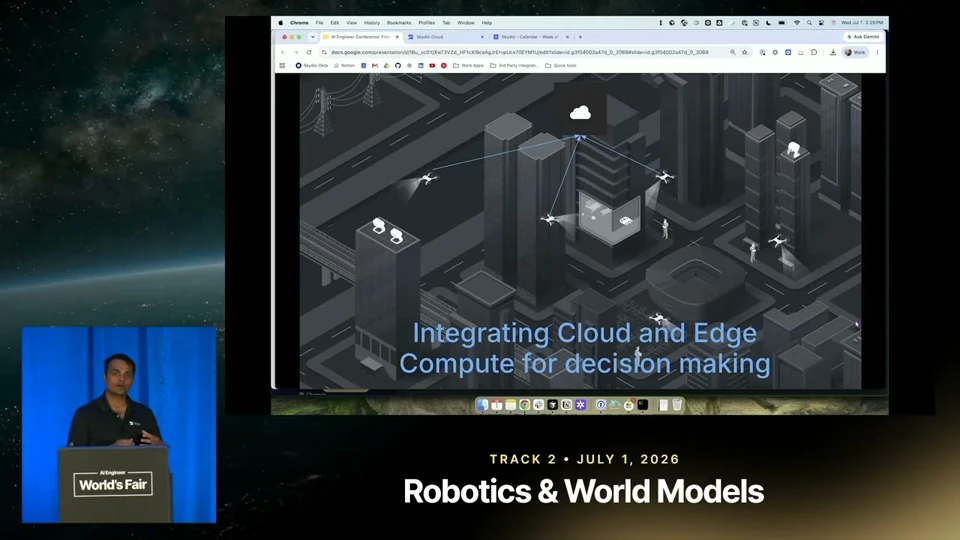 Source frame: Immediate action on the drone, heavier reasoning in the cloud