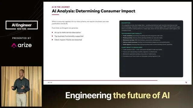 He discusses using consumer business descriptions to understand supported functions and incident impact.
