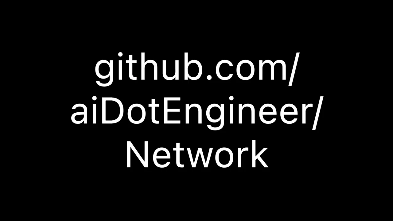 White text on black reads github.com/aiDotEngineer/Network across three lines.