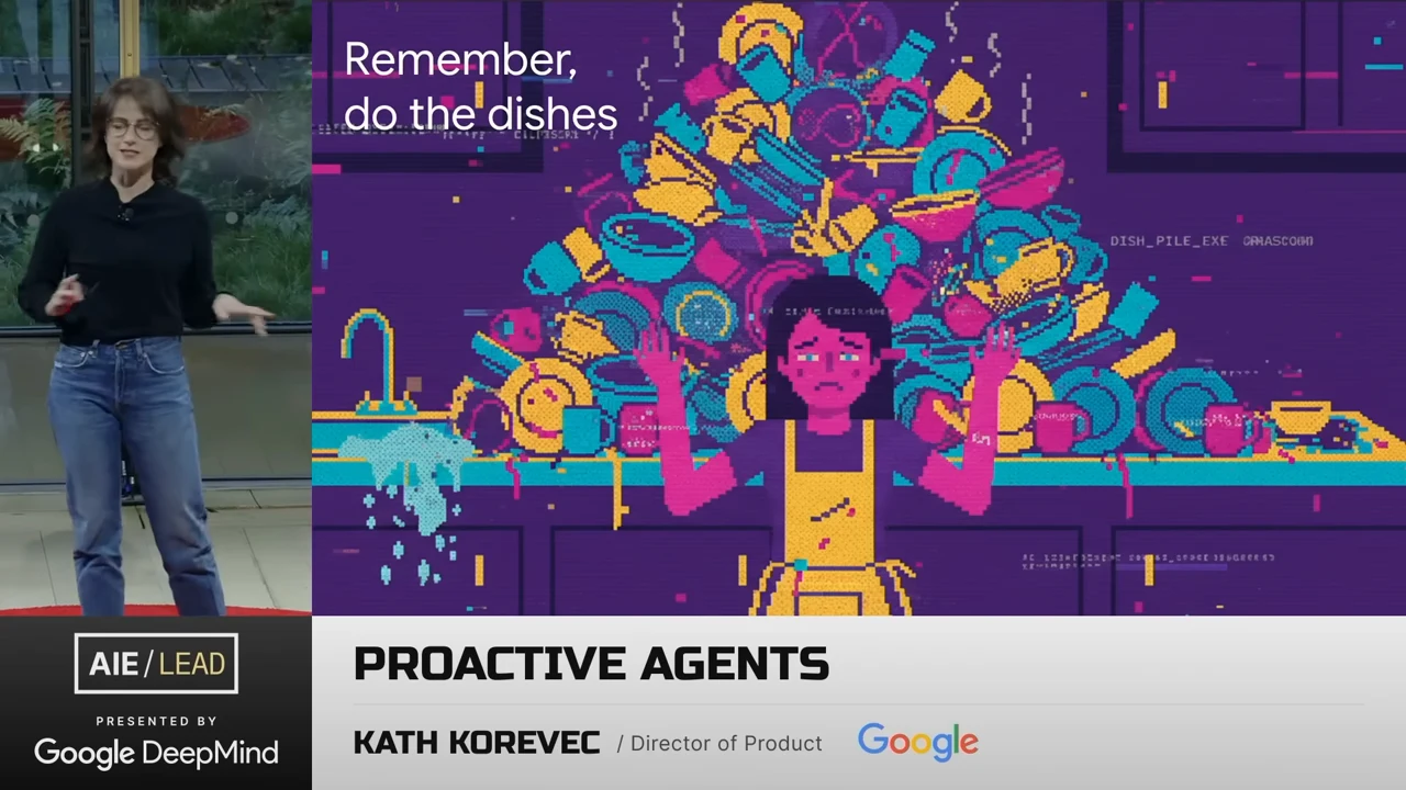 Pixel art of a person in an apron beneath a large pile of dishes, with the words “Remember, do the dishes” and the speaker alongside.