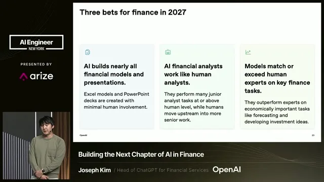 Recording frame at 18:49: Three bets for finance in 2027