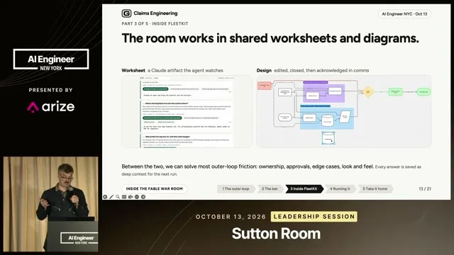 The speaker describes the product worksheet and architecture diagram at this point; verify that both are visible.