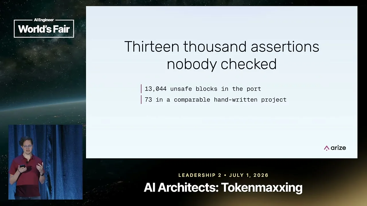 Selected presentation frame from The Death of the Code Review: What the Data Actually Says — Laurie Voss, Arize AI at 1014 seconds