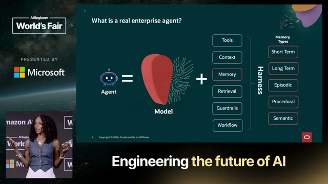 Selected presentation frame from No Memory, No Harness: Why the Database Is the Last Line of Defense — Kay Malcolm, Oracle at 499 seconds