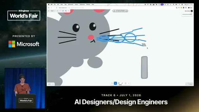 Selected presentation frame from The Spatial Harness: Bringing Agents to the Canvas — Max Drake, tldraw at 353 seconds