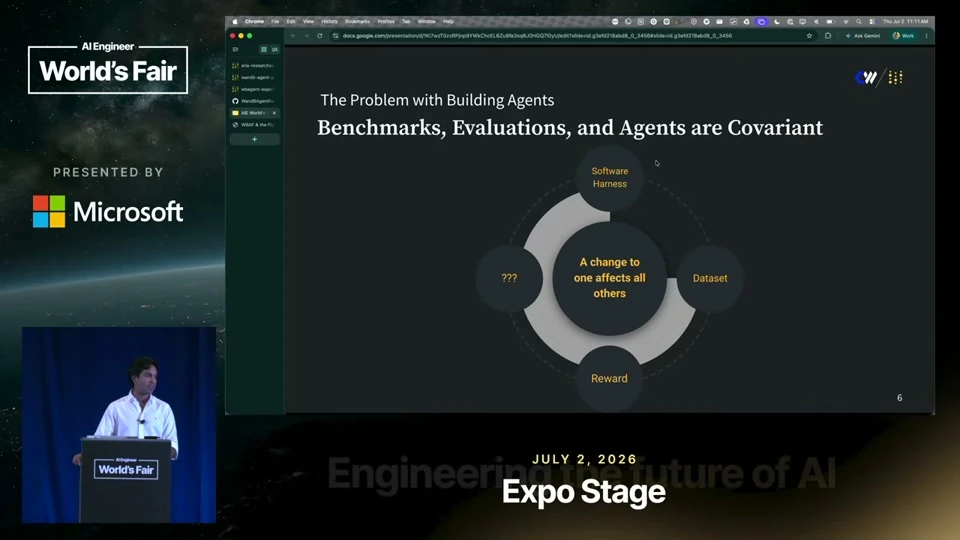 Source frame: When the agent and its benchmark change together
