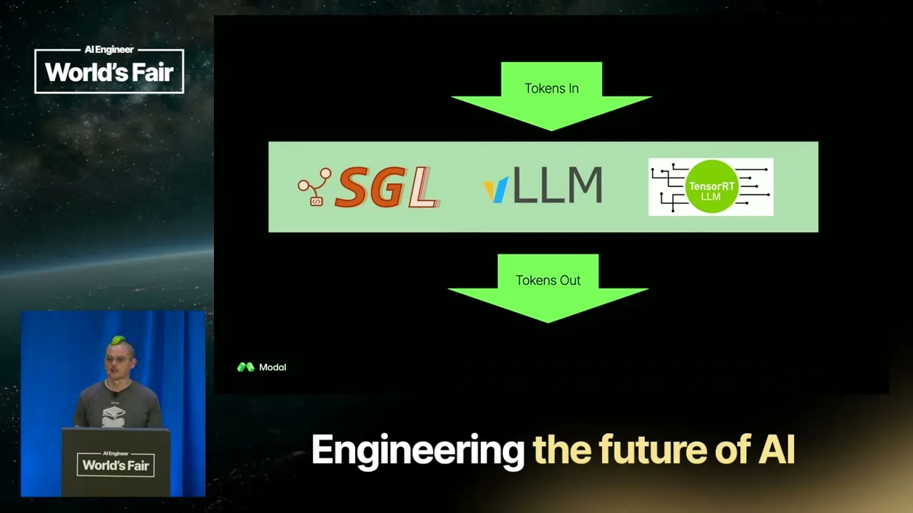 Selected presentation frame from What Is an Inference Engine, Anyway? — Charles Frye, Modal at 102 seconds
