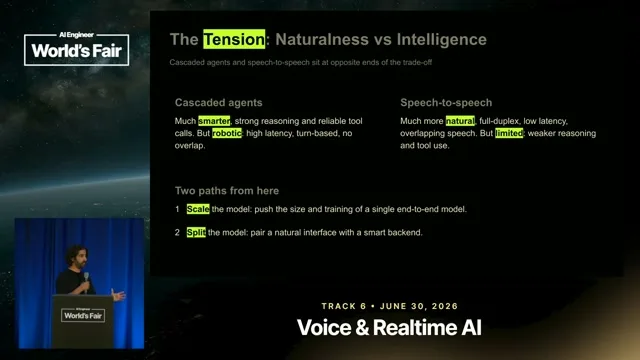 Selected presentation frame from Your Voice Agent is Just a Walkie Talkie — Neil Zeghidour, Gradium at 890 seconds