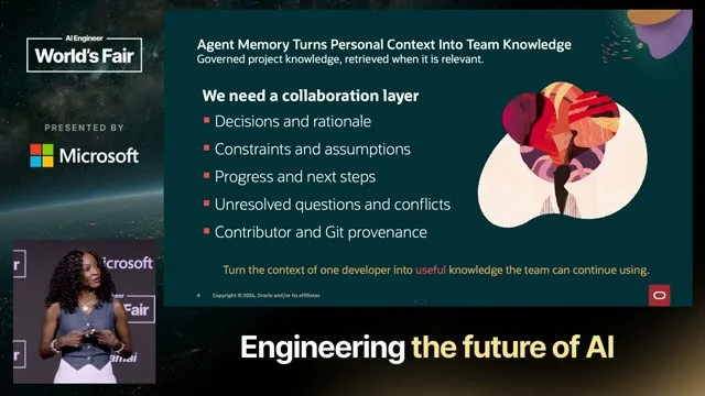Selected presentation frame from No Memory, No Harness: Why the Database Is the Last Line of Defense — Kay Malcolm, Oracle at 276 seconds