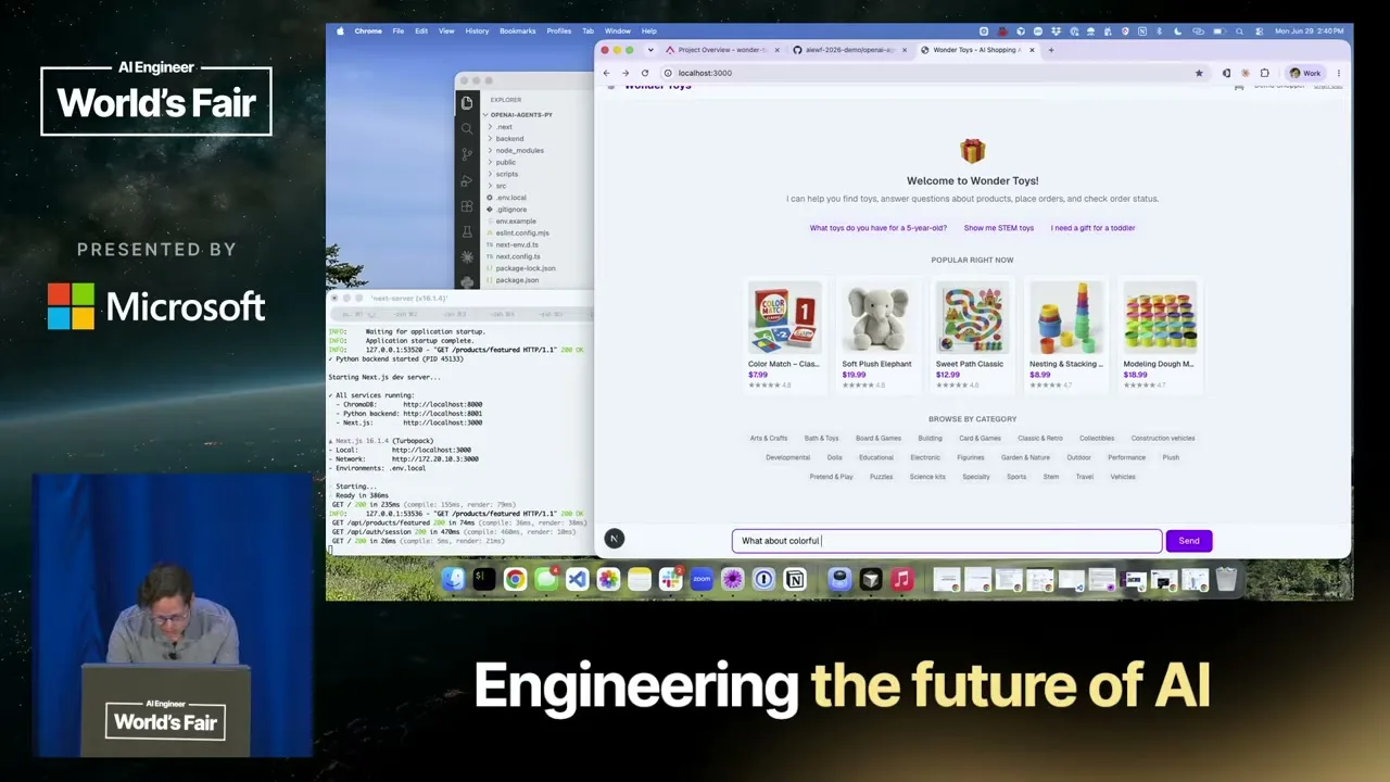 Selected presentation frame from From Vibes to Production: Evaluating and Shipping AI Agents That Work 201 — Laurie Voss, Arize AI at 1239 seconds