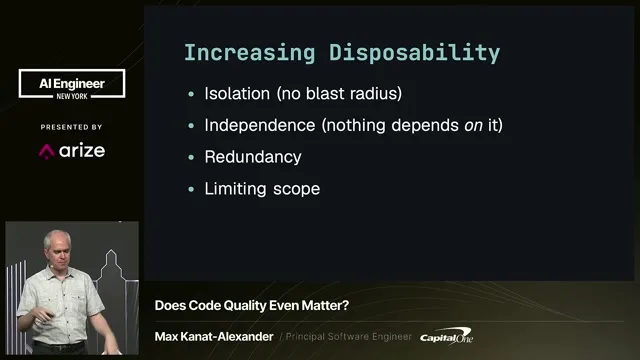 Recording frame at 10:50: Design software to be more disposable