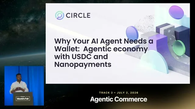 Selected presentation frame from Why Your AI Agent Needs a Wallet: USDC and Nanopayments — Harshal Bhangale, Circle at 93 seconds