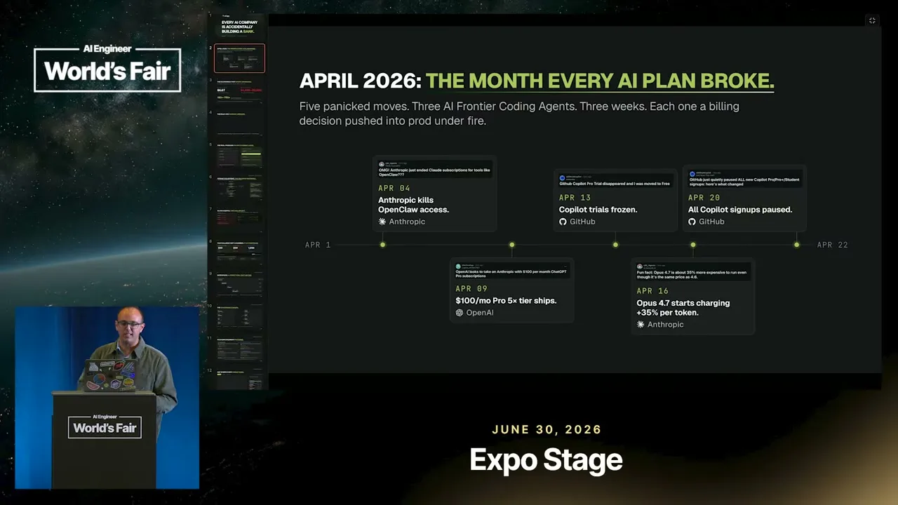 Selected presentation frame from Every AI Company Is Accidentally Building a Bank — Dor Sasson, Stigg at 138 seconds