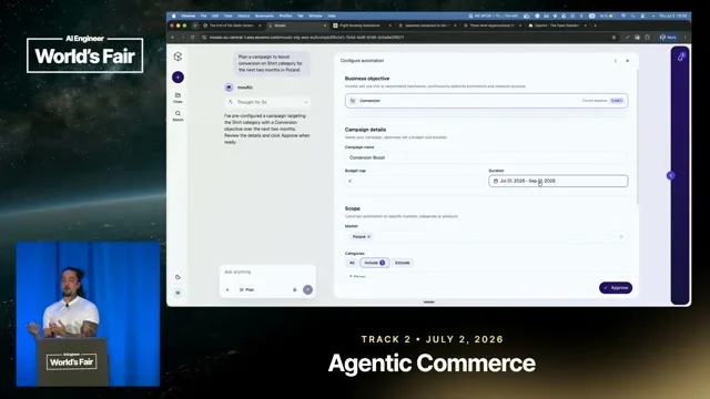 Selected presentation frame from The End of the Static Screen: Architecting Intent-Driven UX — Gus Iwanaga, commercetools at 563 seconds