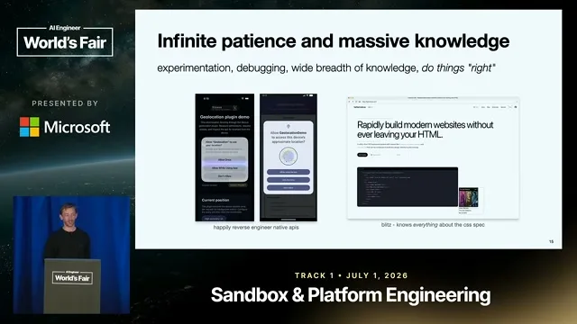 Selected presentation frame from Building ambitious software — Jonathan Kelley, Dioxus Labs & Cognition at 685 seconds