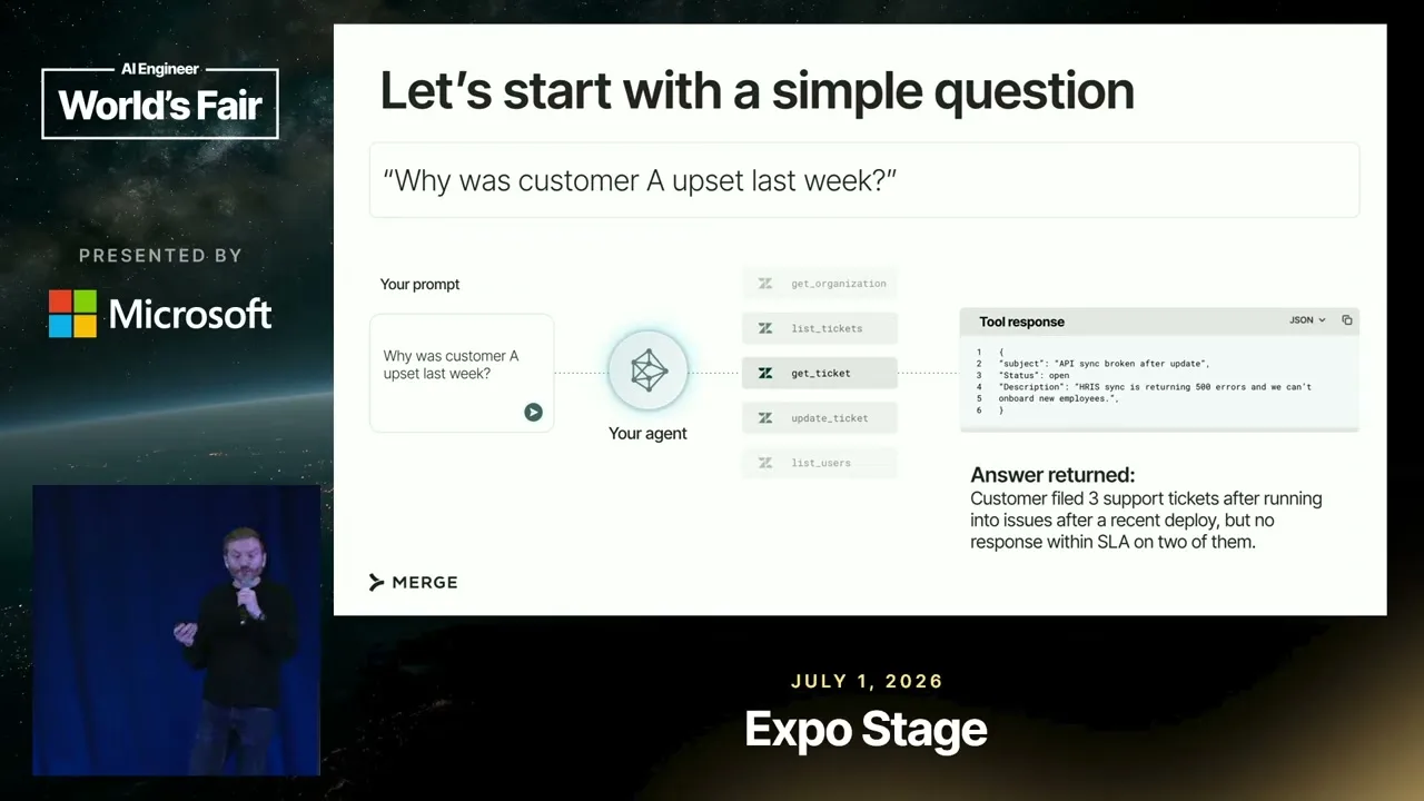 Selected presentation frame from Why Your Company Needs a Context Graph (and How to Build It) — Gil Feig, Merge at 212 seconds
