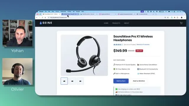 The shopping application used throughout the web-and-AI demonstration.