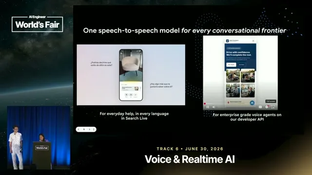 Selected presentation frame from Speech-to-Speech Model Research at Google DeepMind — Valeria Wu Fon & Tom Ouyang, Google DeepMind at 720 seconds