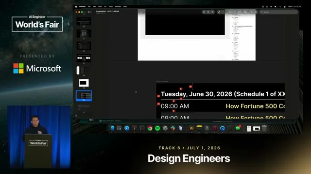 Selected presentation frame from One Designer + AI. Hundreds of Deliverables. — Vincent Wendy, AI Engineer at 694 seconds