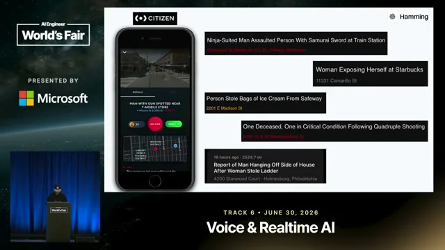 Selected presentation frame from I Monitored Crime Audio. Voice Agents Scare Me More. — Sumanyu Sharma, Hamming AI at 70 seconds
