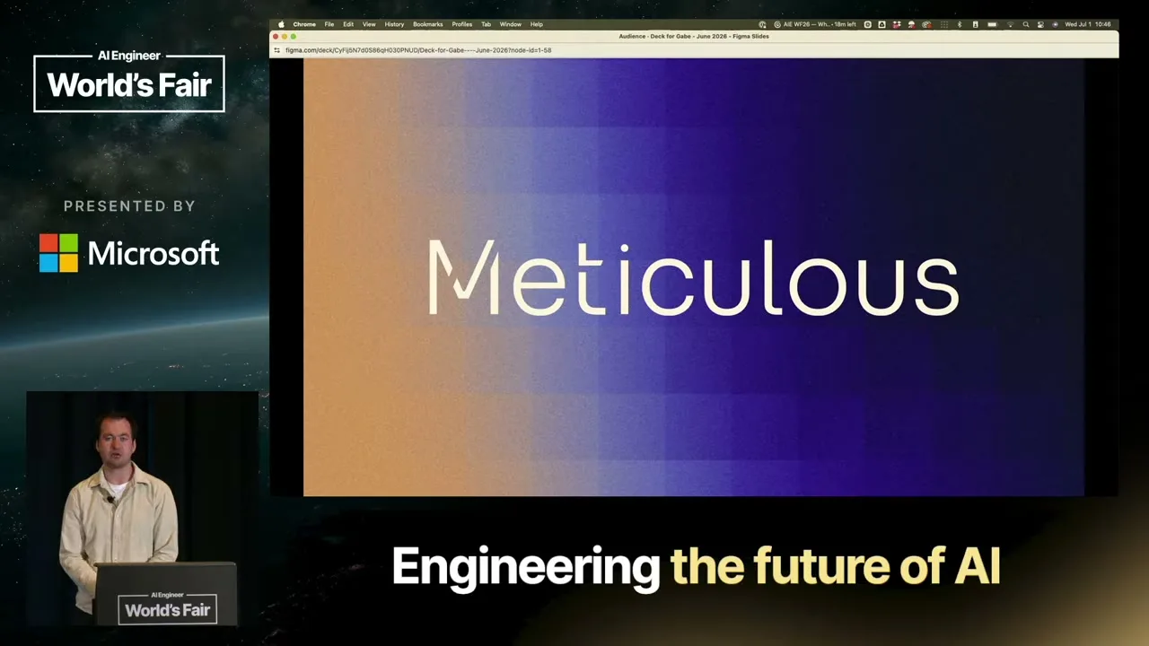Selected presentation frame from Why AI Didn't Actually Make You Ship Faster — Gabriel Spencer-Harper, Meticulous at 61 seconds