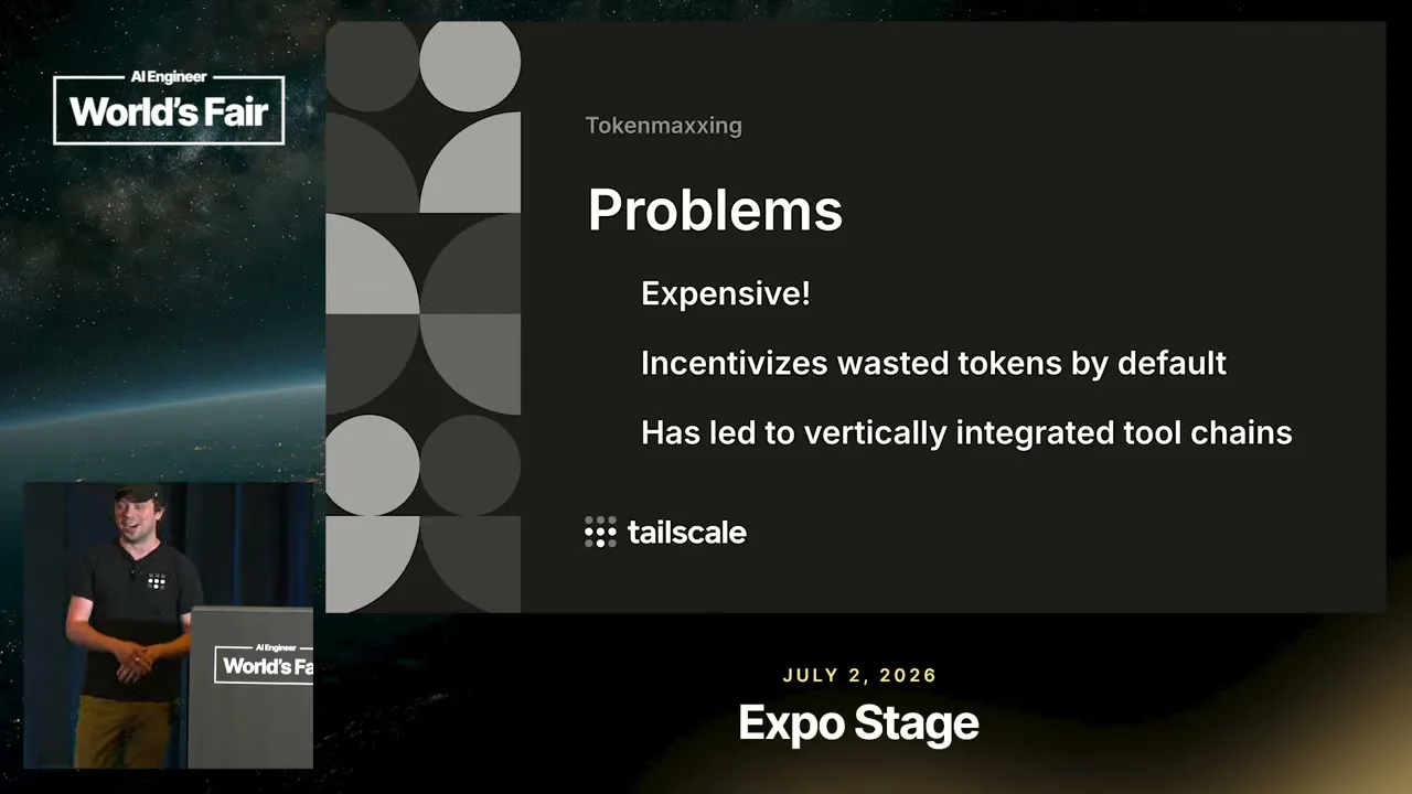 Selected presentation frame from An AI Future Without the Lock-In — Remy Guercio, Tailscale at 168 seconds