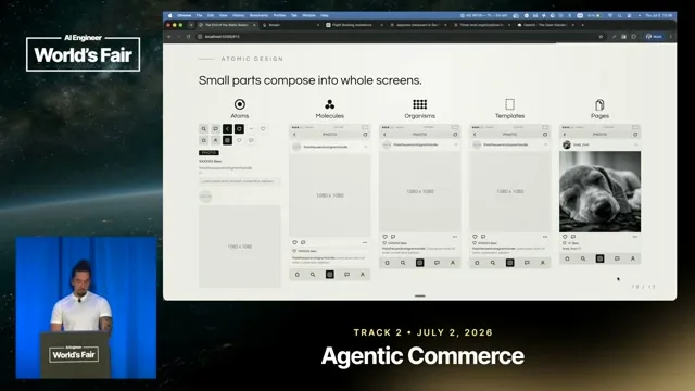 Selected presentation frame from The End of the Static Screen: Architecting Intent-Driven UX — Gus Iwanaga, commercetools at 1078 seconds