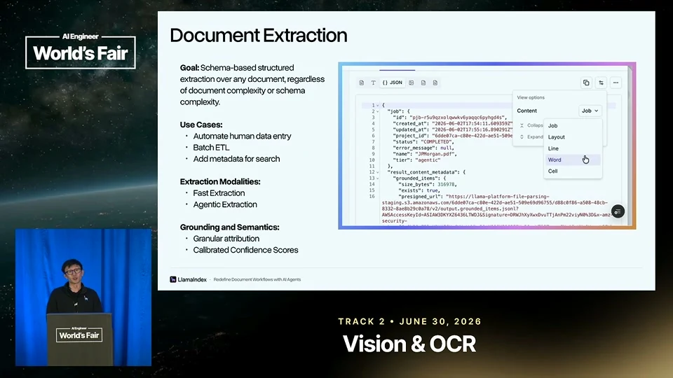 Source frame: Extraction connects document reading to downstream systems